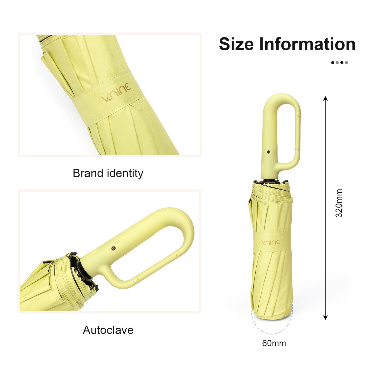 V.NINE Windproof Travel Compact Umbrella-Automatic Umbrellas for Rain-Compact Folding Umbrella