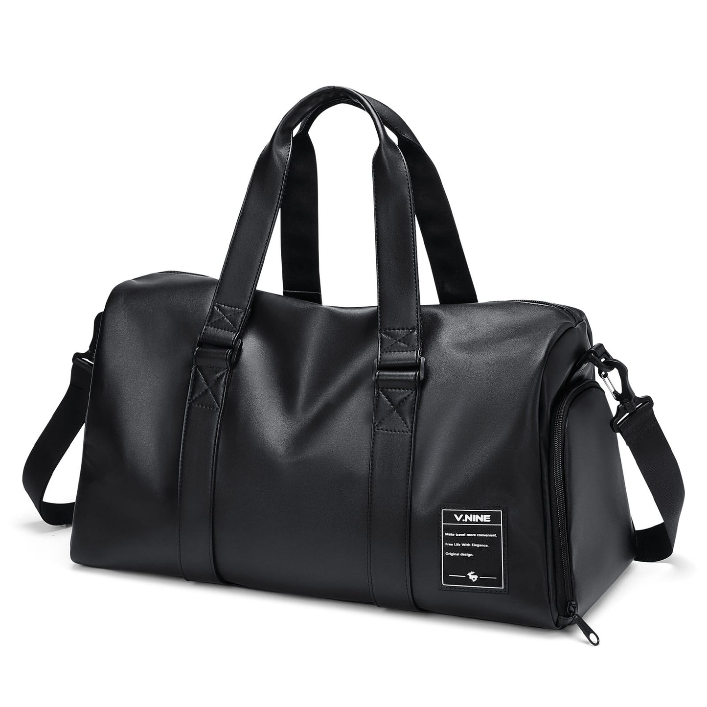 V.NINE Leather bags Handbags Large Capacity Travel Duffel Bags Shoulder Bags for Women