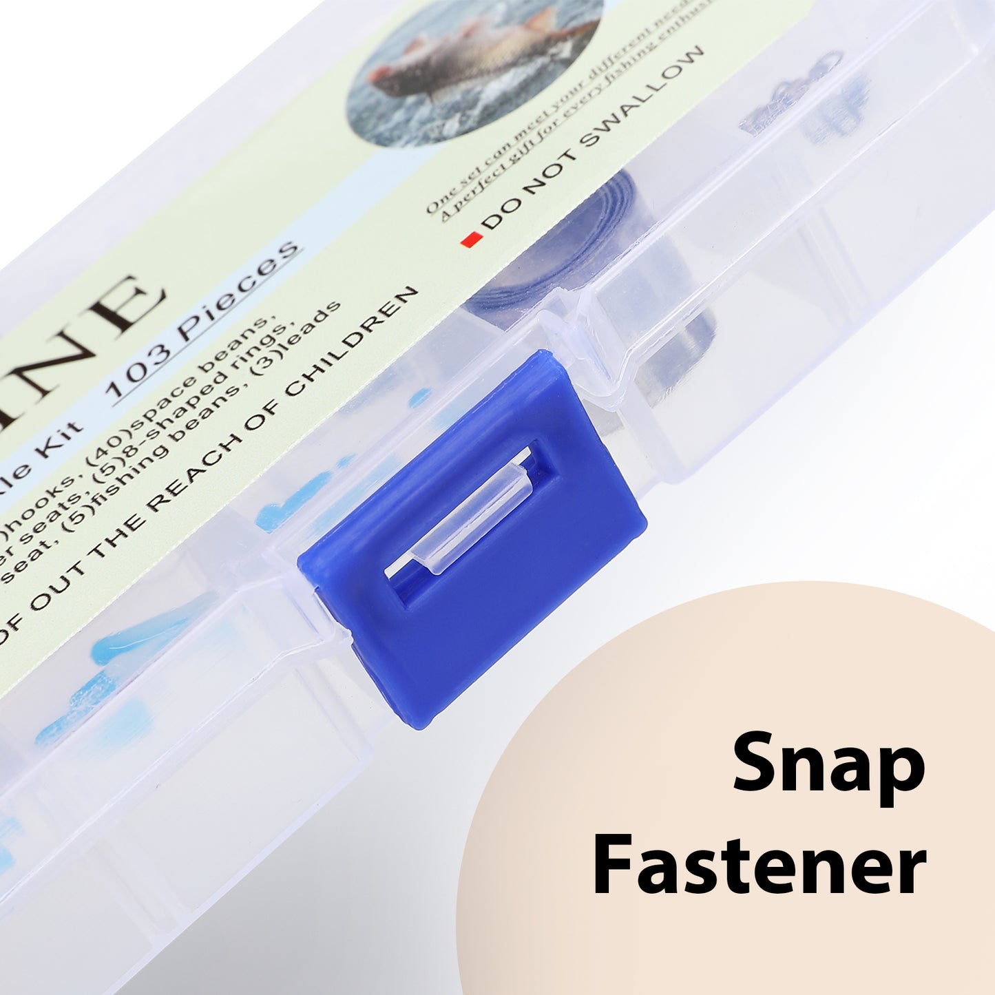 V.NINE Fishing Accessories Kit, Organized Fishing Tackle Box with Tackle Included, Fishing Hooks, Fishing Weights Sinkers, Swivels, Beads