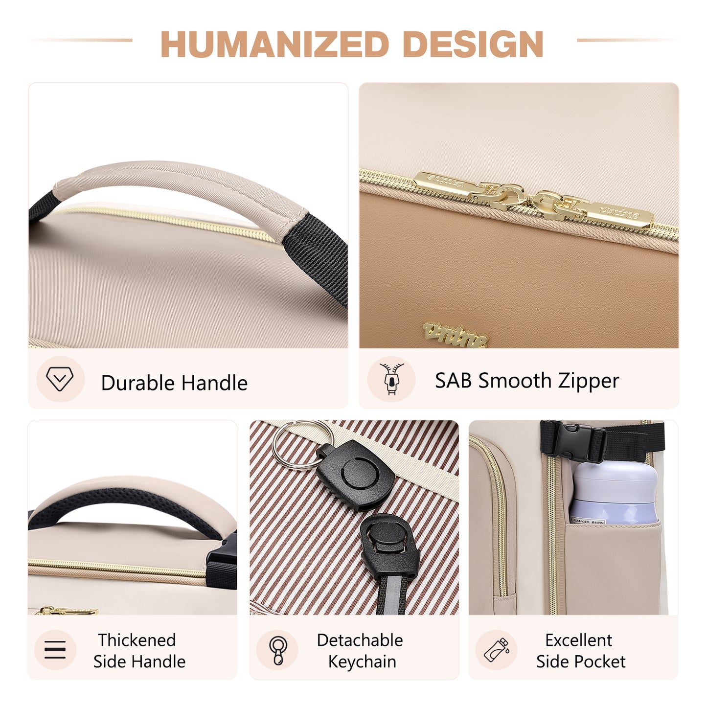 VNINE Travel Backpack for Women Men: 40L Large Carry on Backpack 17 Inch Laptop Backpack Flight Approved Business Work Bag Water Resistant Luggage Daypack Weekender Bag for College Hiking Overnight